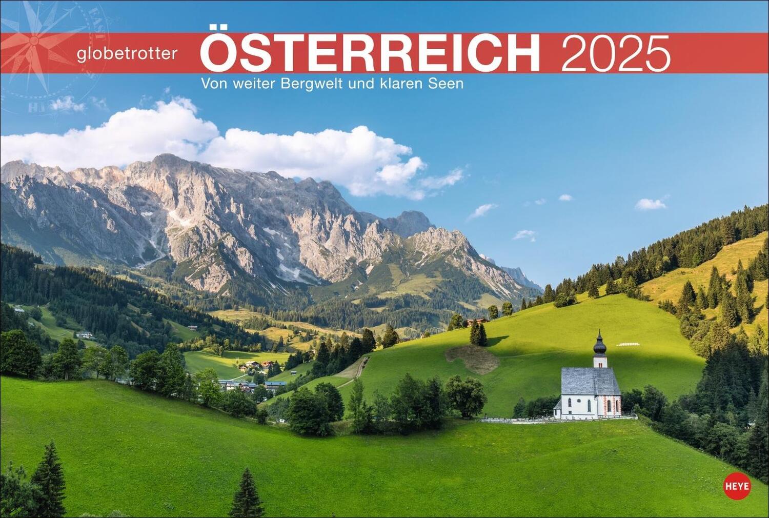 Cover: 9783756404919 | Österreich Globetrotter Kalender 2025 - Von weiter Bergwelt und...