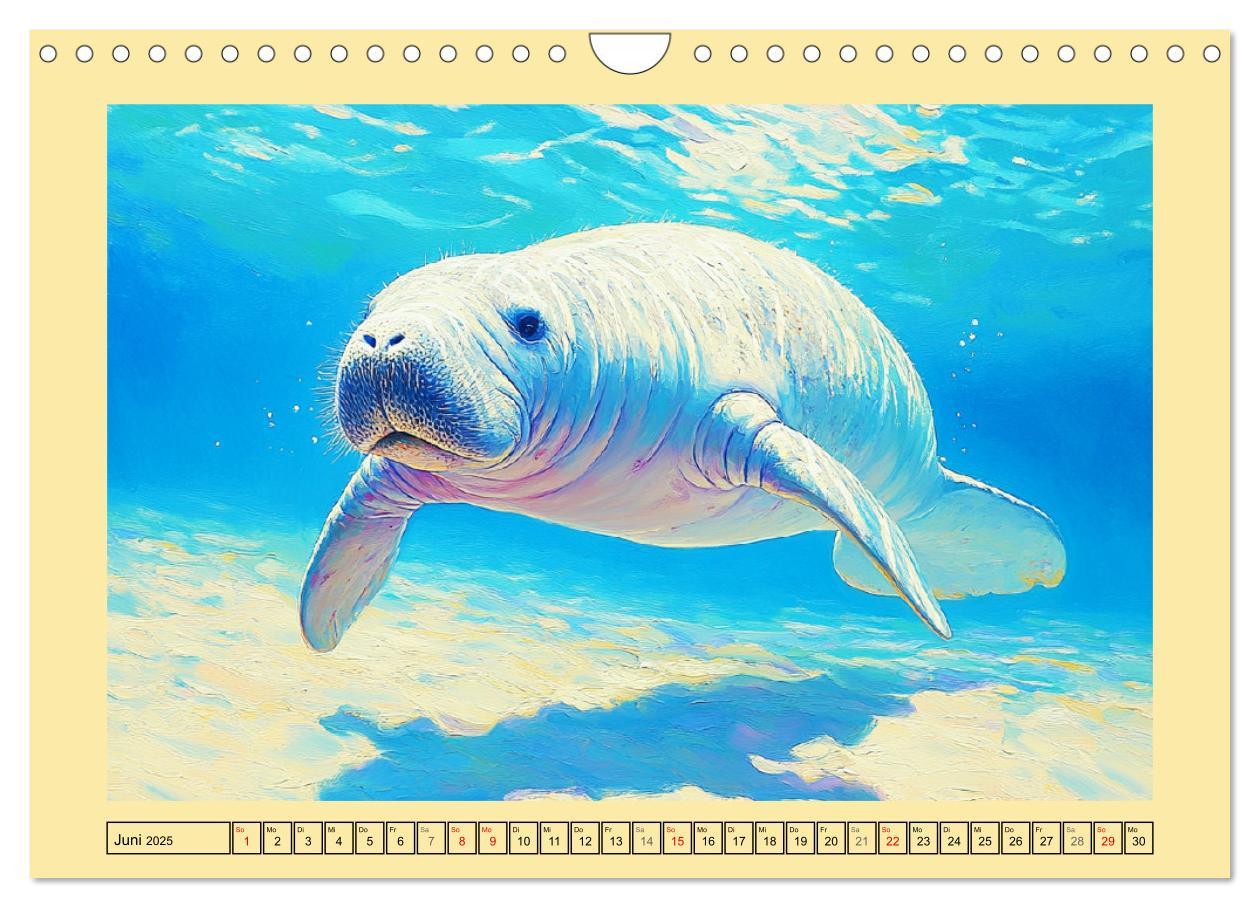 Bild: 9783457203576 | Manatee Paintings. Rundschwanzseekühe im Ölgemälde-Stil...