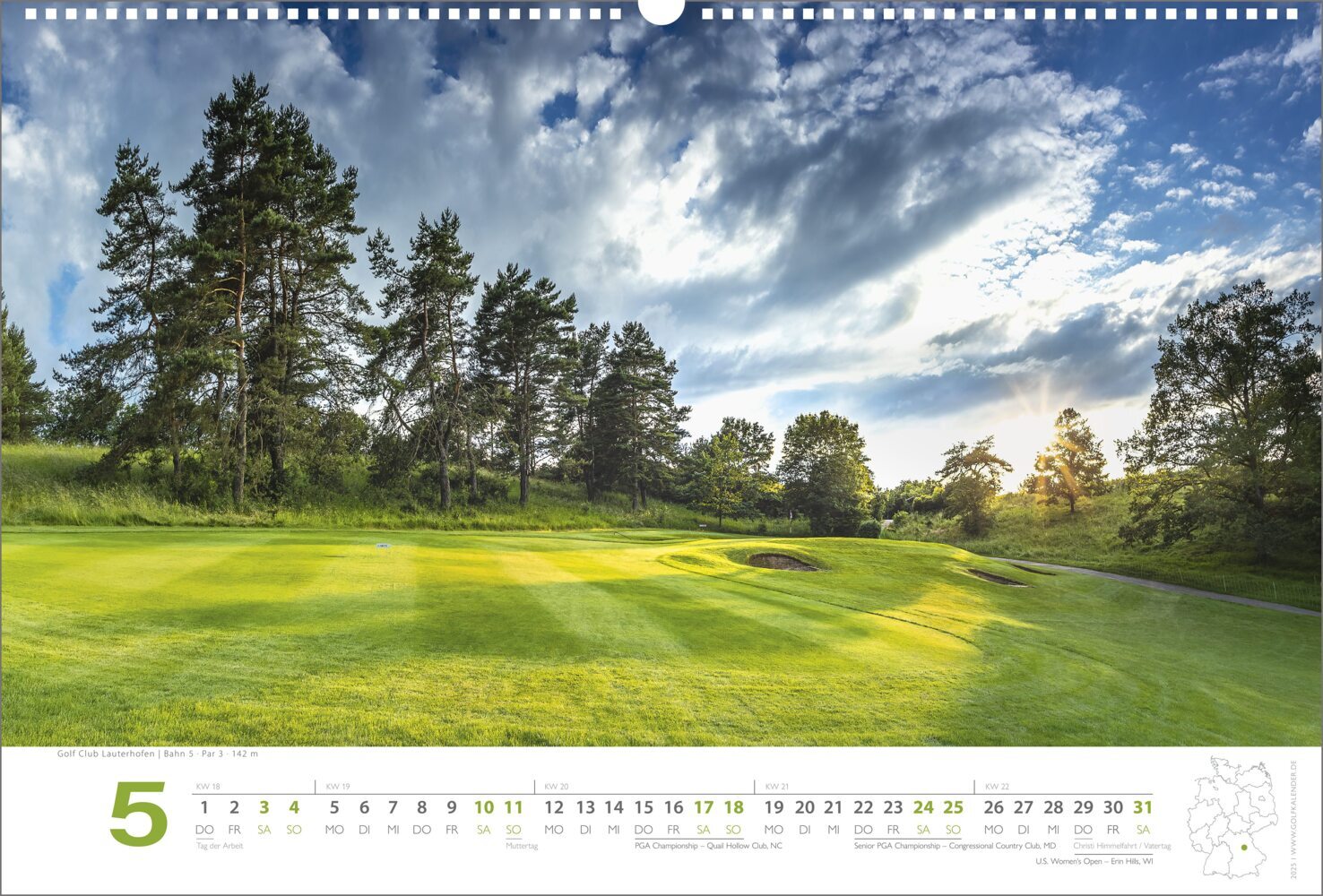 Bild: 9783948543075 | Golfkalender 2025 | Ralph Dörnte | Kalender | Spiralbindung | Deutsch