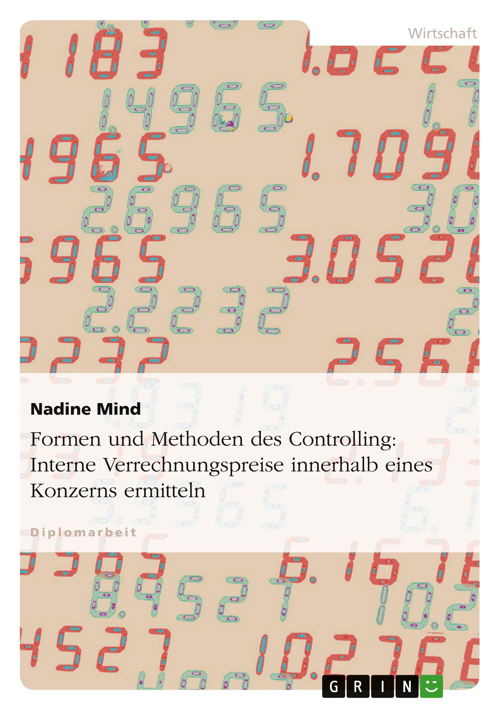 Cover: 9783640135165 | Formen und Methoden des Controlling. Interne Verrechnungspreise...