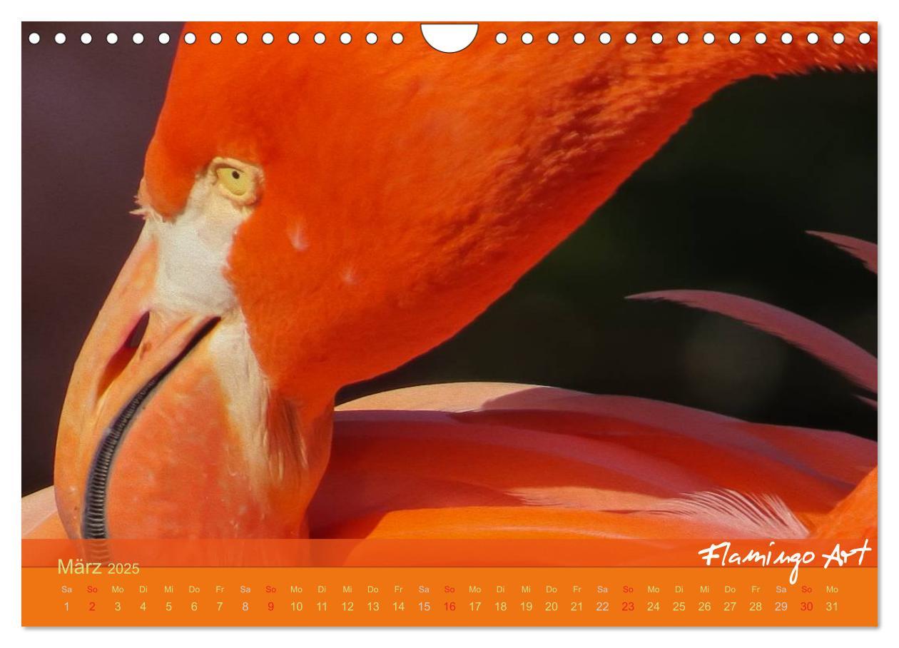 Bild: 9783435819706 | Flamingo Art 2025 (Wandkalender 2025 DIN A4 quer), CALVENDO...