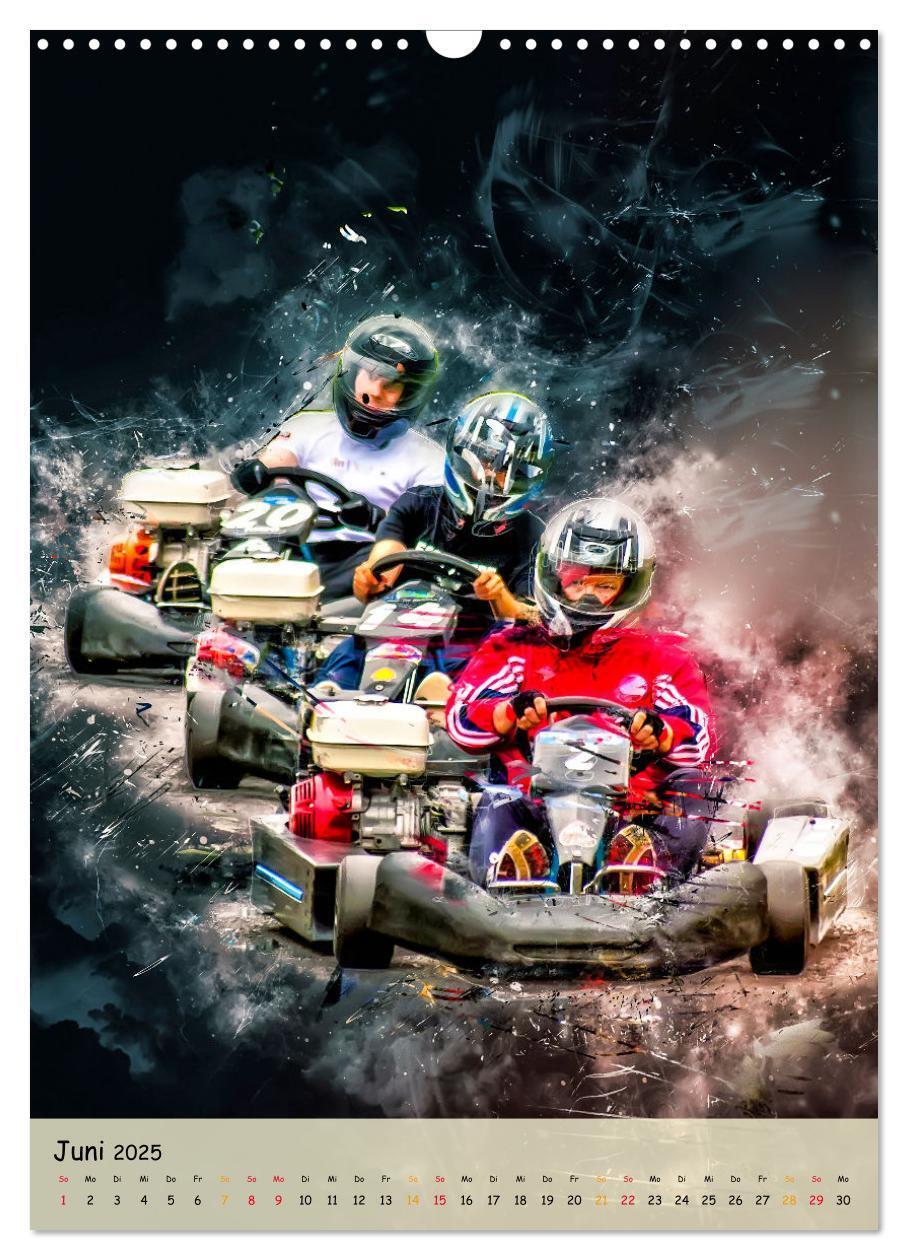 Bild: 9783435911158 | Gokart spektakulär (Wandkalender 2025 DIN A3 hoch), CALVENDO...