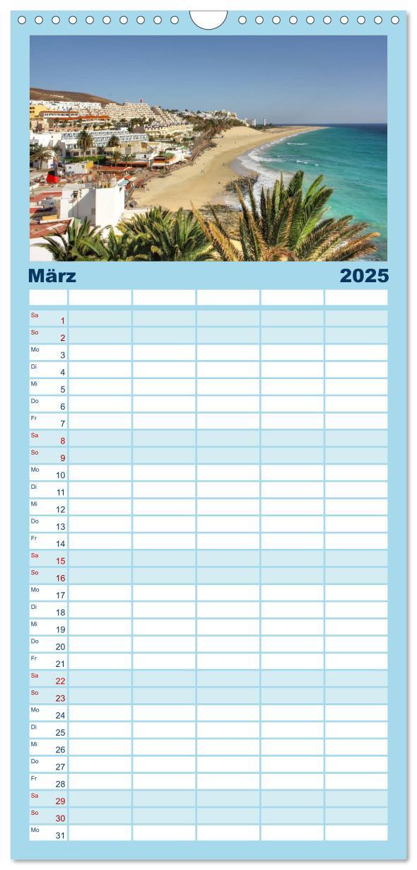 Bild: 9783457121474 | Familienplaner 2025 - Fuerteventura mit 5 Spalten (Wandkalender, 21...