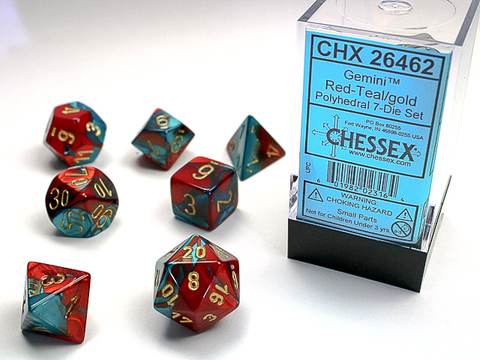 Cover: 601982023164 | Gemini® Polyhedral Red-Teal/gold 7-Die Set | deutsch | Chessex