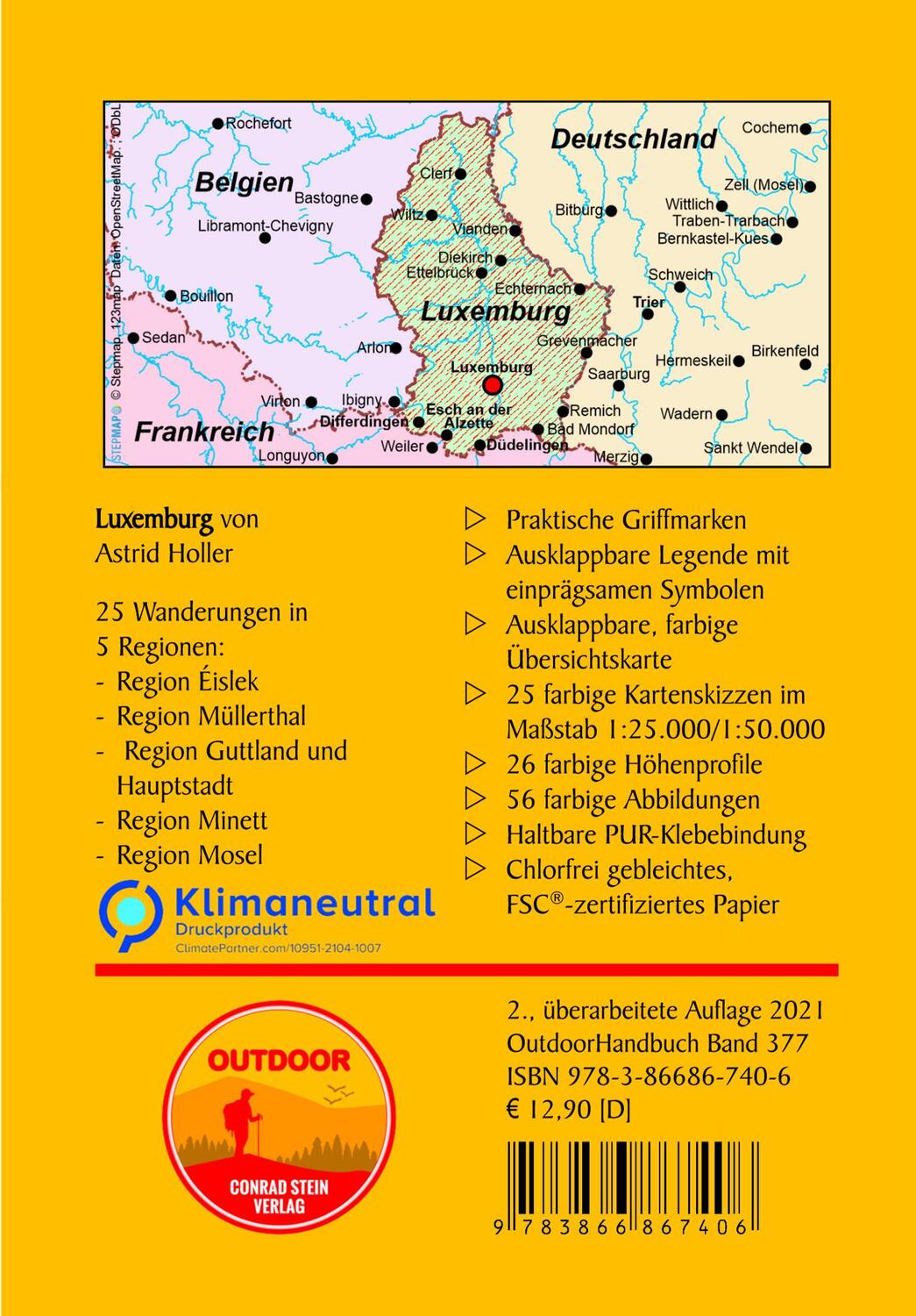 Rückseite: 9783866867406 | Luxemburg | 25 Wanderungen zu den schönsten Zielen im Großherzogtum