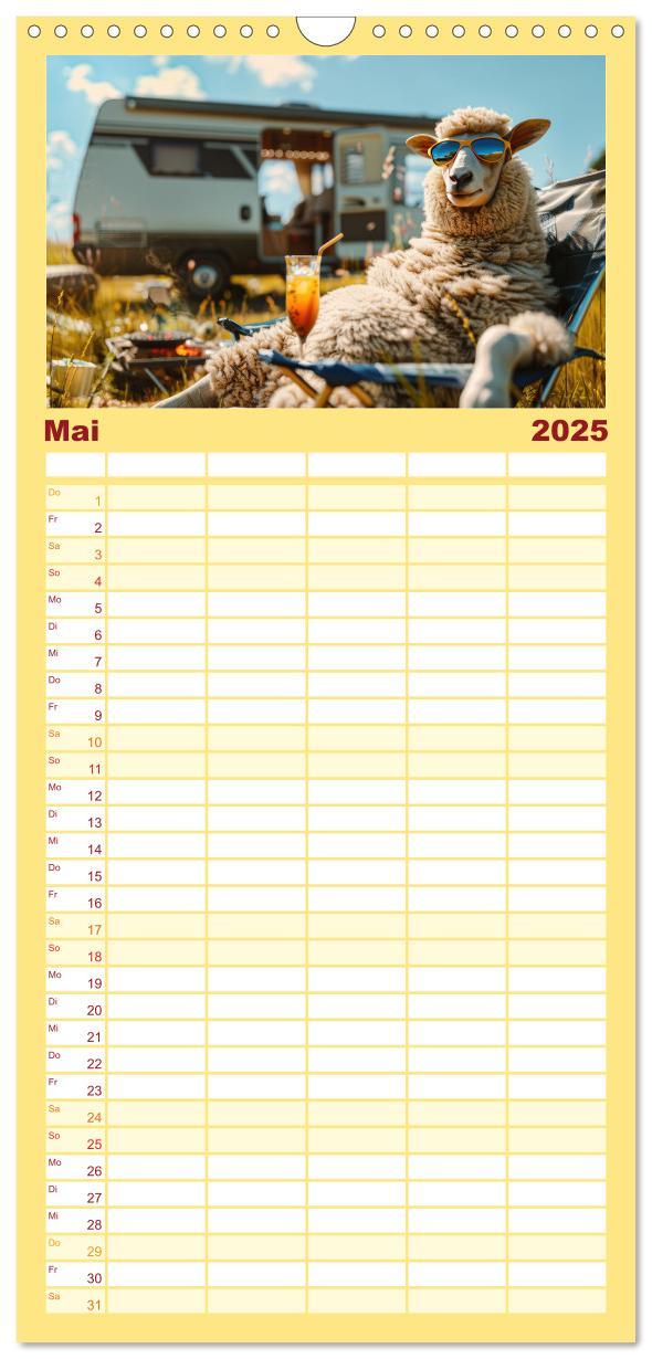 Bild: 9783457192740 | Familienplaner 2025 - Der tierisch lustige Camping-Kalender mit 5...