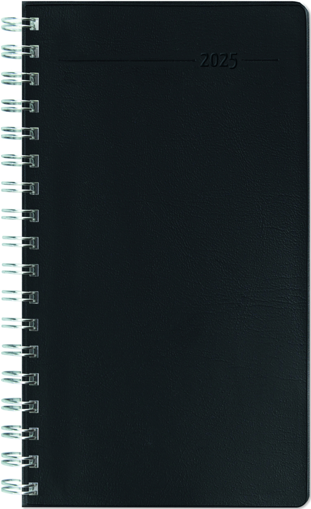 Cover: 4006928026760 | Slimtimer Ringbuch PVC schwarz 2025 - Taschen-Kalender 9x15,6 cm -...