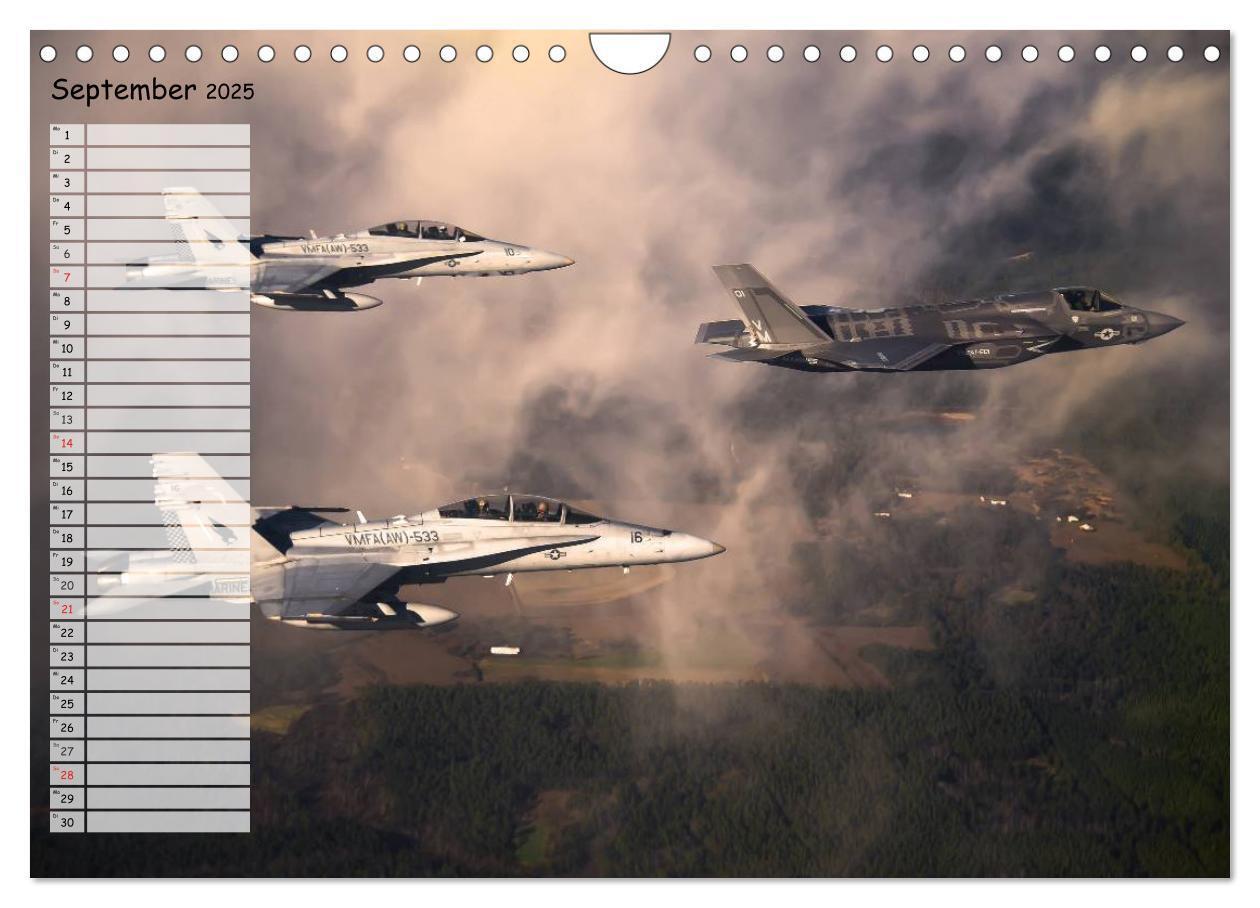 Bild: 9783435535057 | Luftwaffe. Kampfflugzeuge der USA (Wandkalender 2025 DIN A4 quer),...