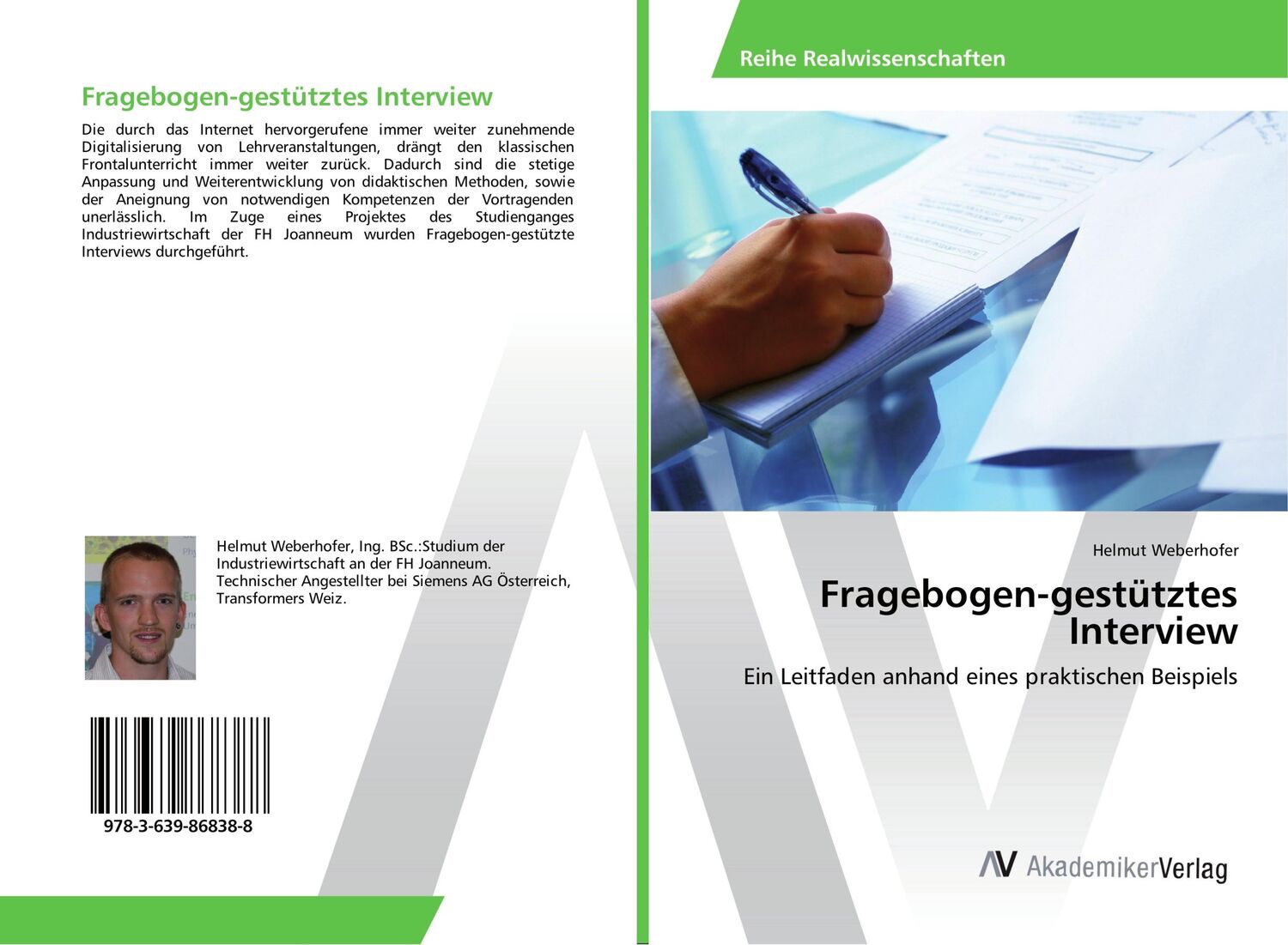 Cover: 9783639868388 | Fragebogen-gestütztes Interview | Helmut Weberhofer | Taschenbuch