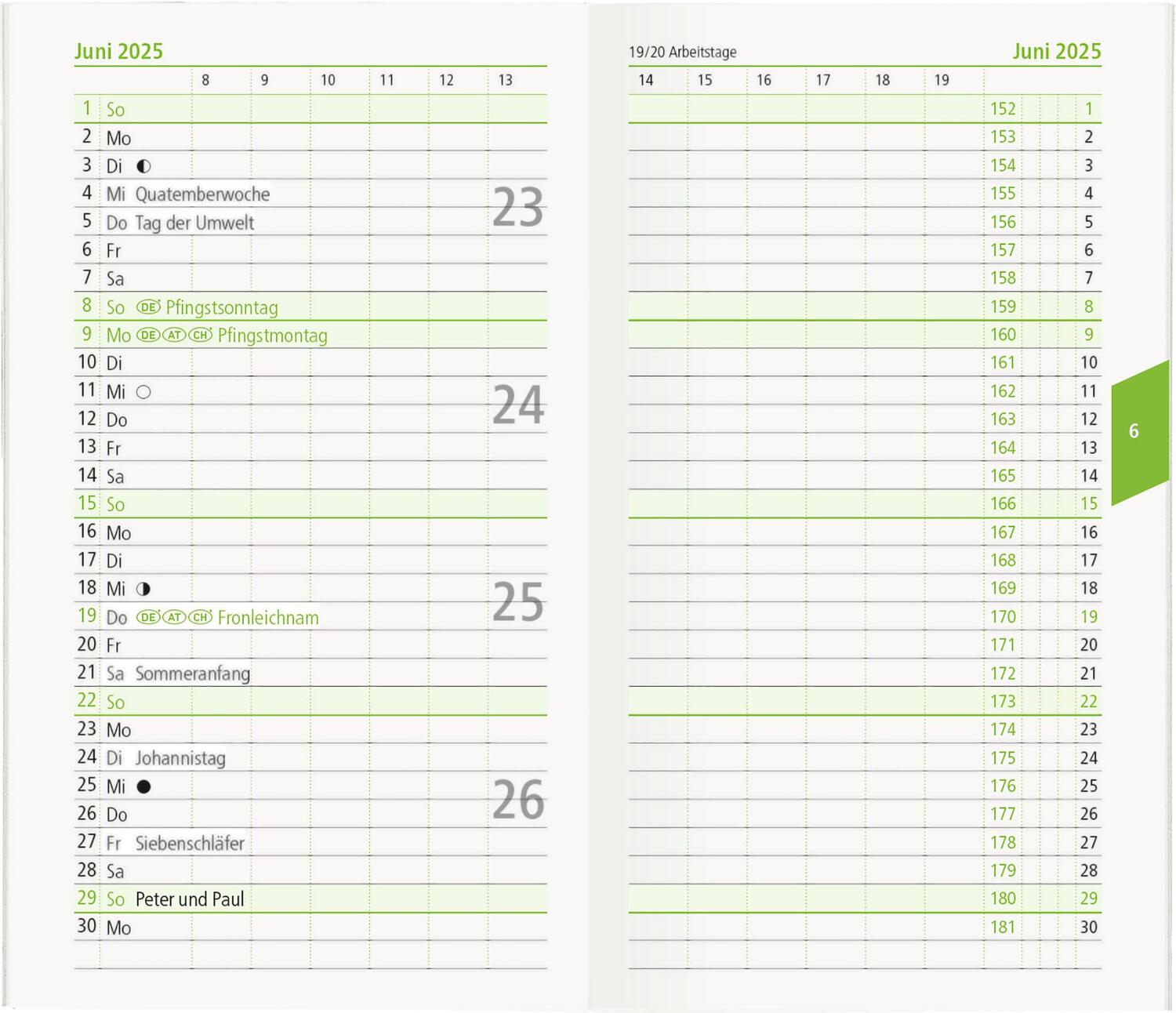 Bild: 4006928025565 | Taschenplaner Recycling 2025 - Bürokalender 8,8x15,2 cm - 1 Monat...