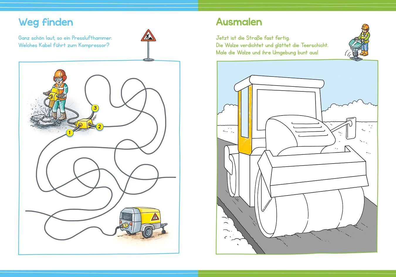 Bild: 9783788644727 | Malen und Rätseln für Kindergartenkinder. Baustelle | Stefan Lohr