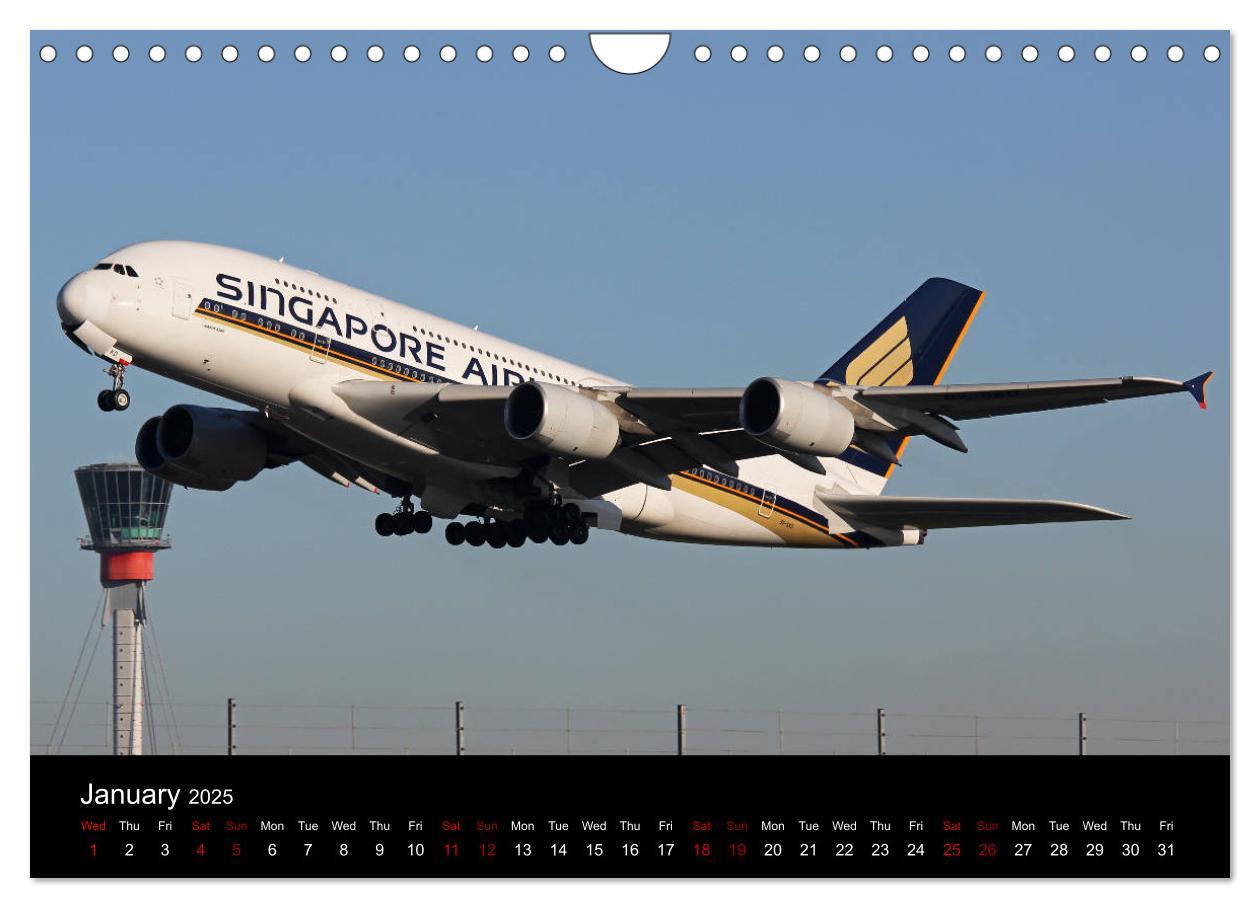 Bild: 9781325946662 | A380 SuperJumbo (Wall Calendar 2025 DIN A4 landscape), CALVENDO 12...