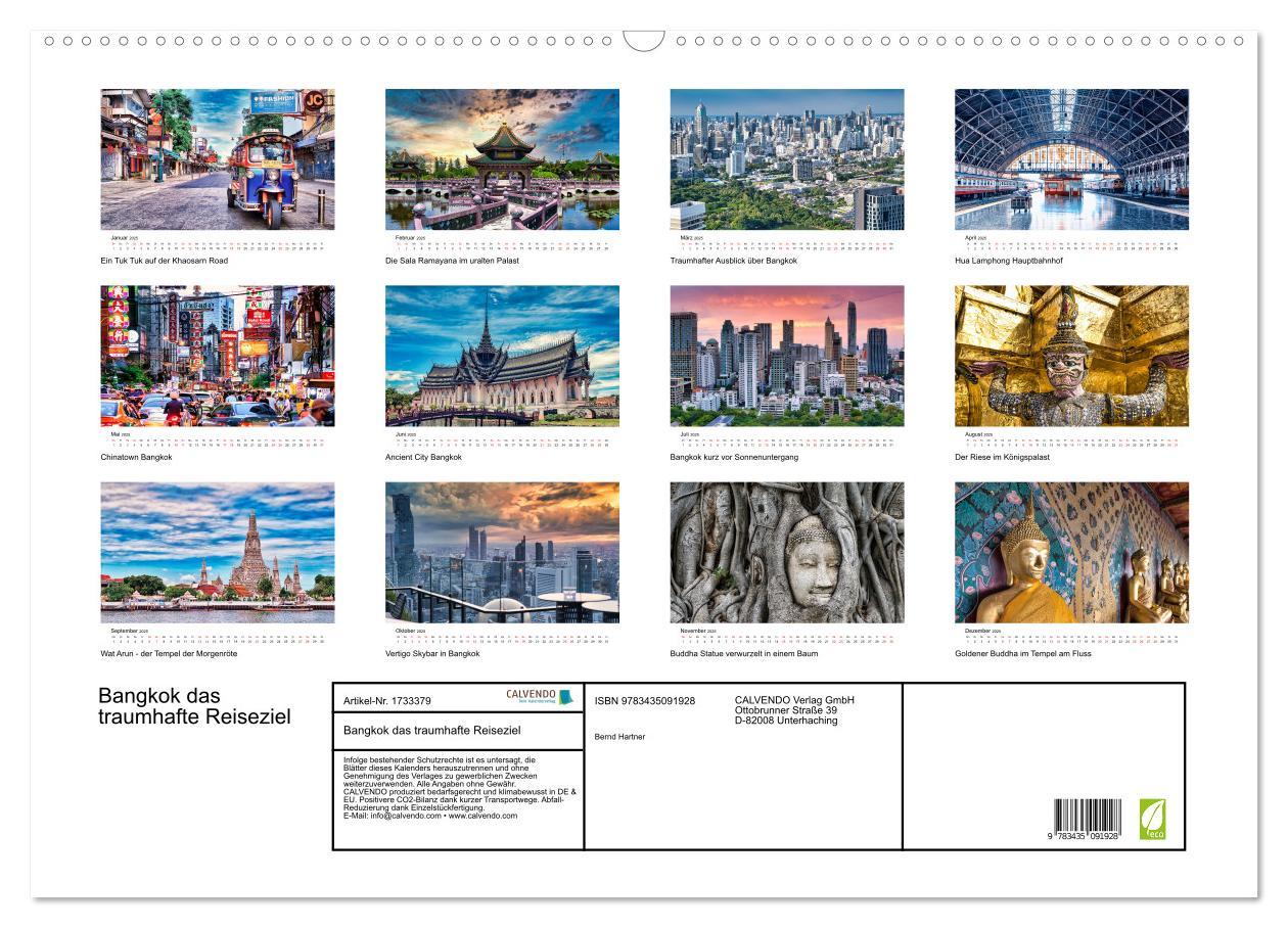 Bild: 9783435091928 | Bangkok das traumhafte Reiseziel (Wandkalender 2025 DIN A2 quer),...