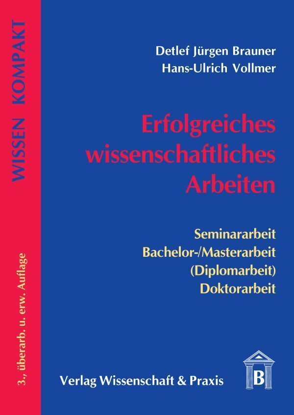 Cover: 9783896734532 | Erfolgreiches wissenschaftliches Arbeiten | Brauner (u. a.) | Buch