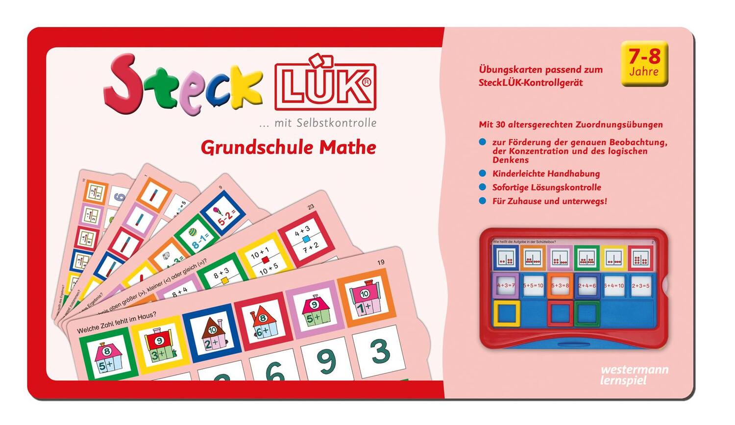 Cover: 9783837782233 | SteckLÜK. Grundschule Mathe: Alter 7 - 8 (rot) | Broschüre | Steck LÜK