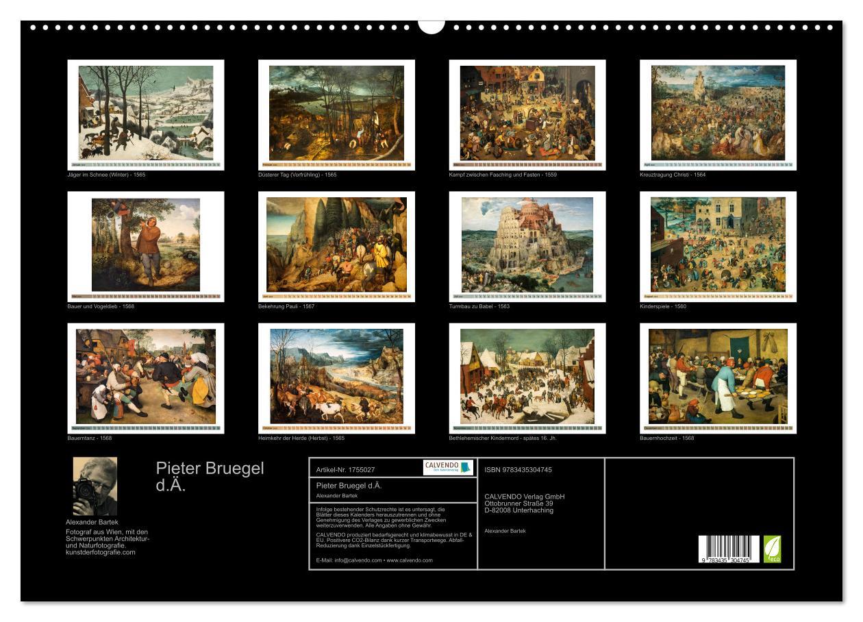 Bild: 9783435304745 | Pieter Bruegel d.Ä. (Wandkalender 2025 DIN A2 quer), CALVENDO...