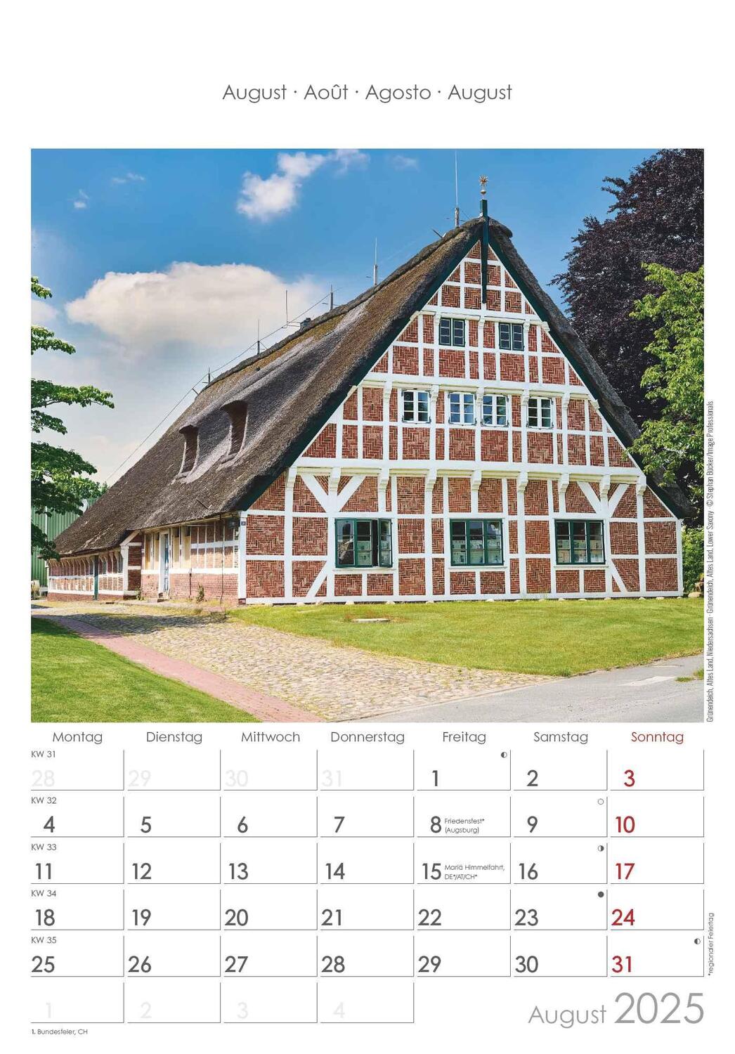 Bild: 4251732341152 | Norddeutschland 2025 - Bild-Kalender 23,7x34 cm - Regional-Kalender...