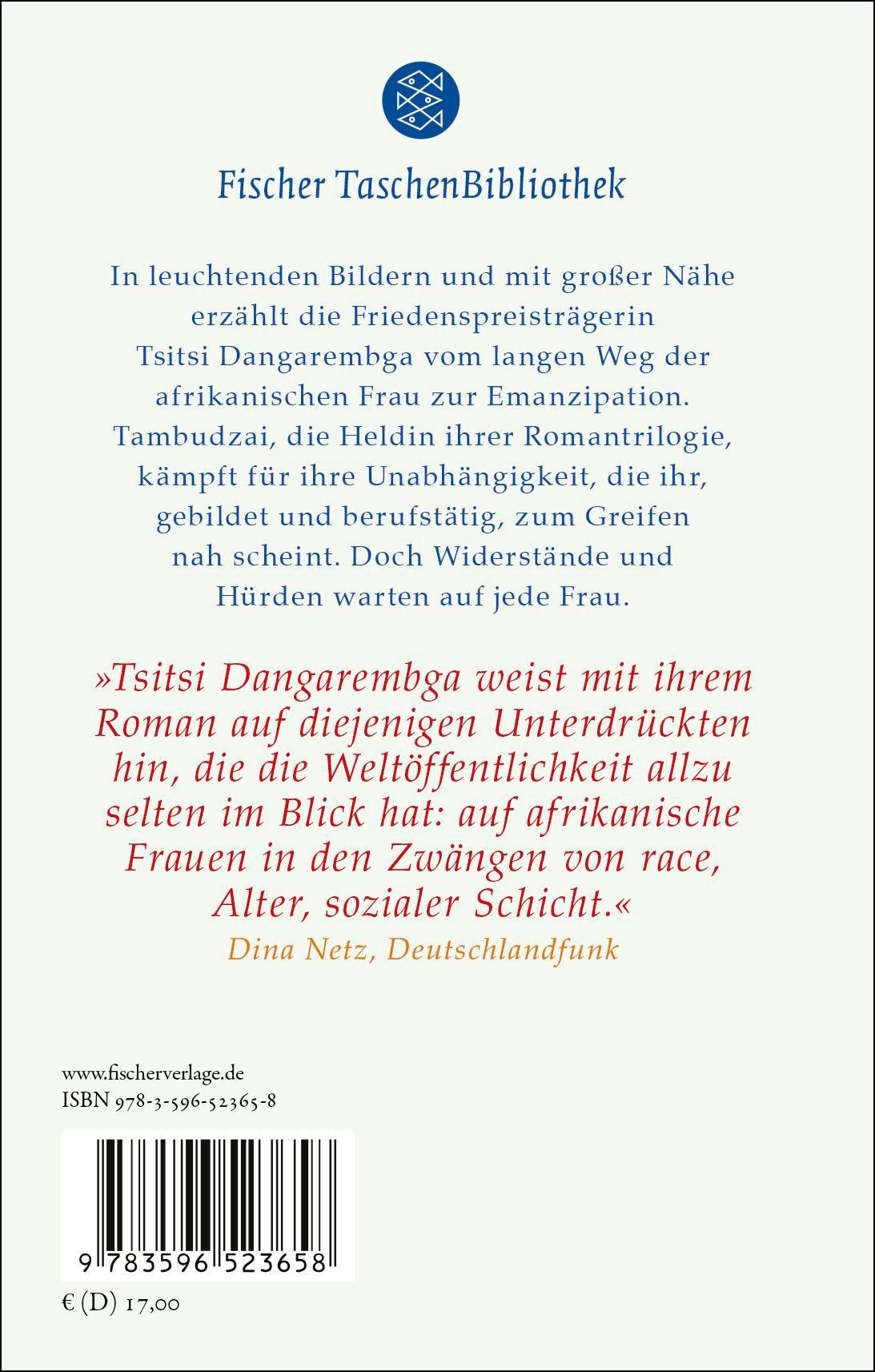 Rückseite: 9783596523658 | Überleben | Roman | Tsitsi Dangarembga | Buch | 496 S. | Deutsch