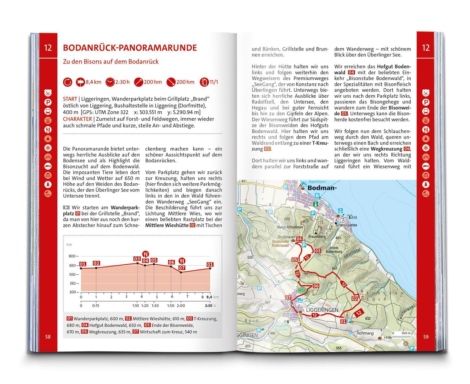 Bild: 9783991216346 | KOMPASS Wanderführer Bodensee, 75 Touren mit Extra-Tourenkarte | Buch