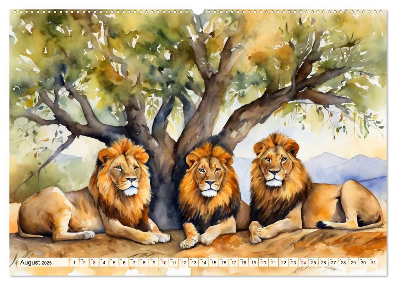 Bild: 9783383805844 | Zauberhafte Aquarelle von Afrikas Tierwelt (Wandkalender 2025 DIN...