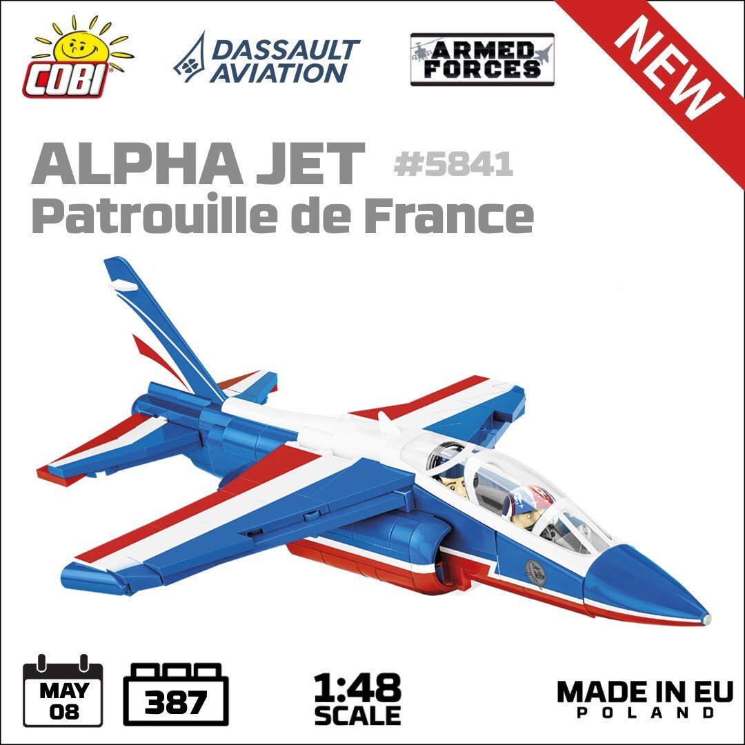 Cover: 5902251058418 | COBI Armed Forces 5841 - Alpha Jet Patrouille de France, 1:48...