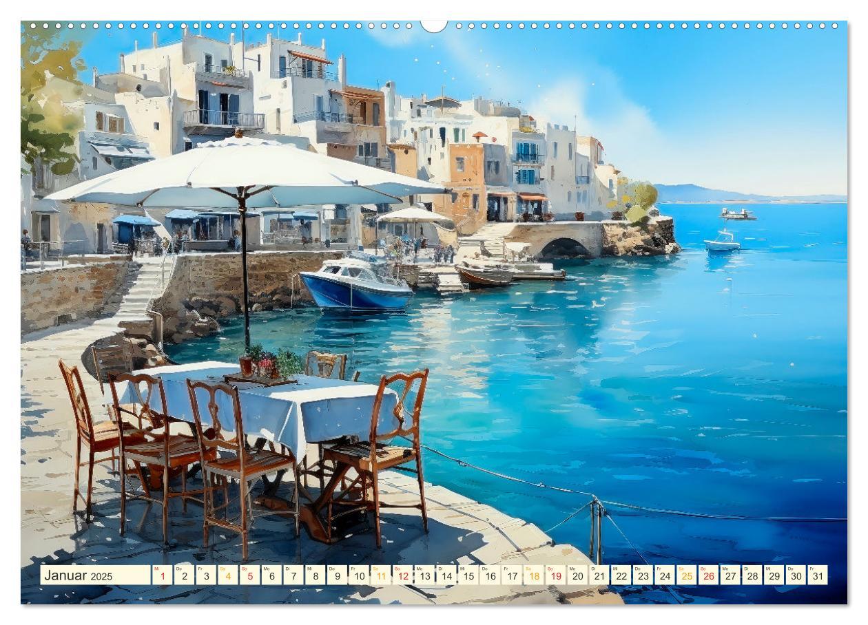 Bild: 9783383865053 | Santorini Inselträume (Wandkalender 2025 DIN A2 quer), CALVENDO...