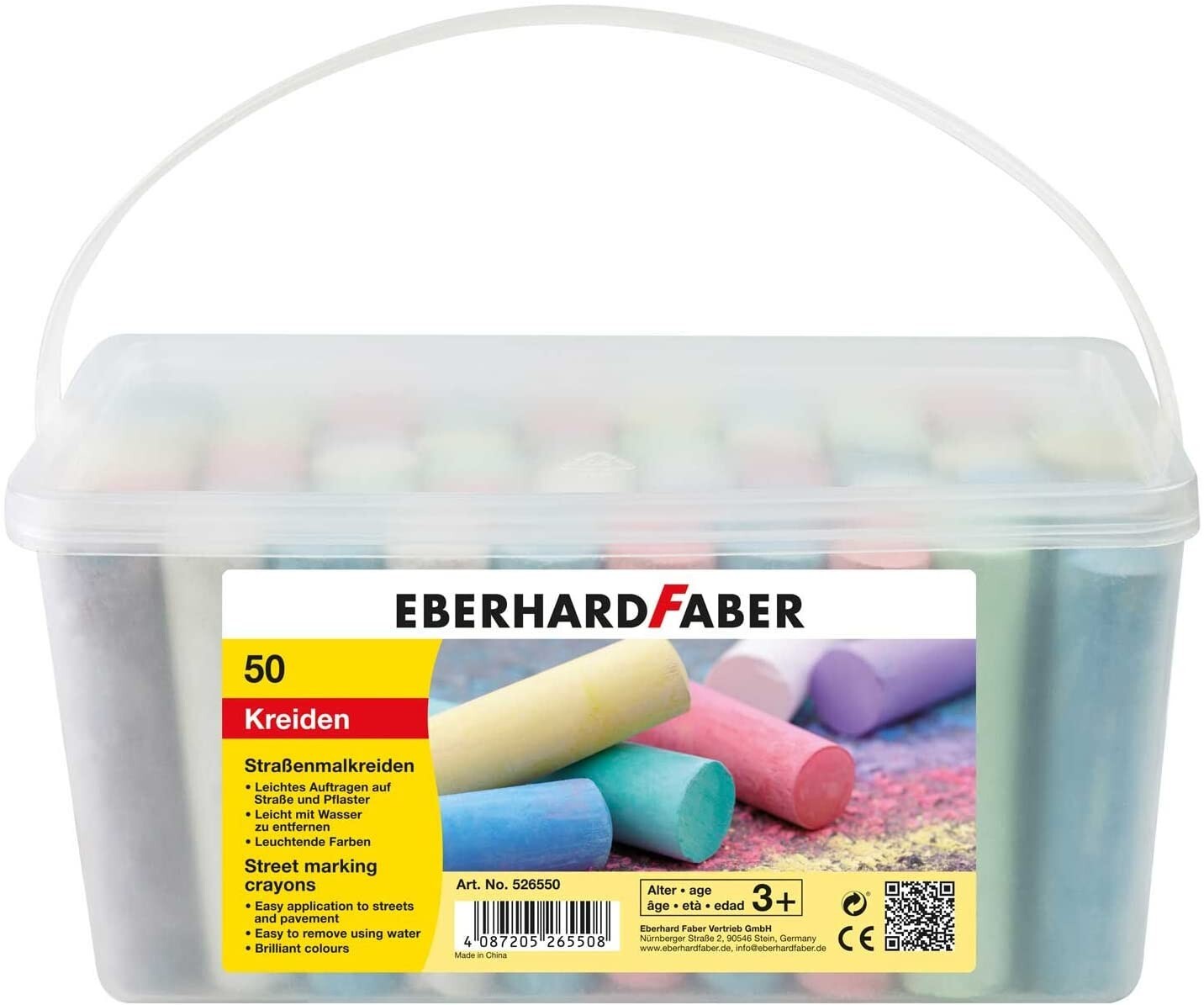 Cover: 4087205265508 | Eberhard Faber 526550 - Straßenmalkreide, 50er Eimer | 526550 | 2020