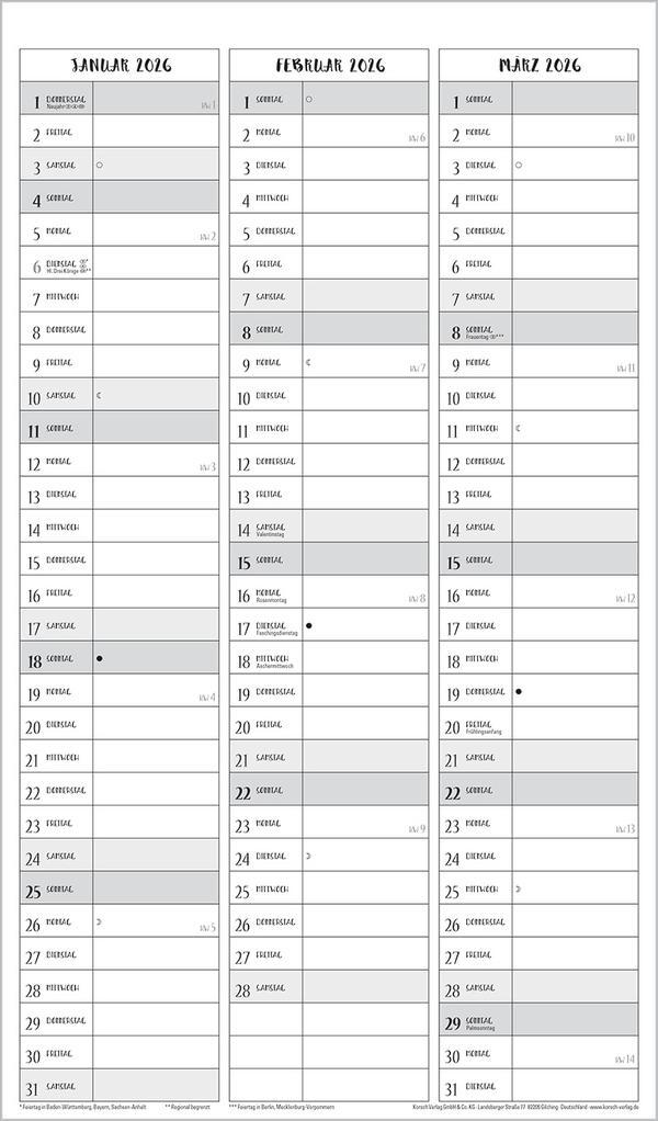 Bild: 9783731877103 | Visual Words Familienplaner 2025 | Verlag Korsch | Kalender | 14 S.