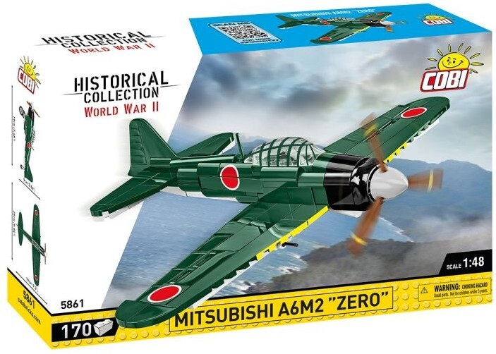 Cover: 5902251058616 | COBI Historical Collection 5861 - Mitsubishi A6M2 Zero, WWII,...