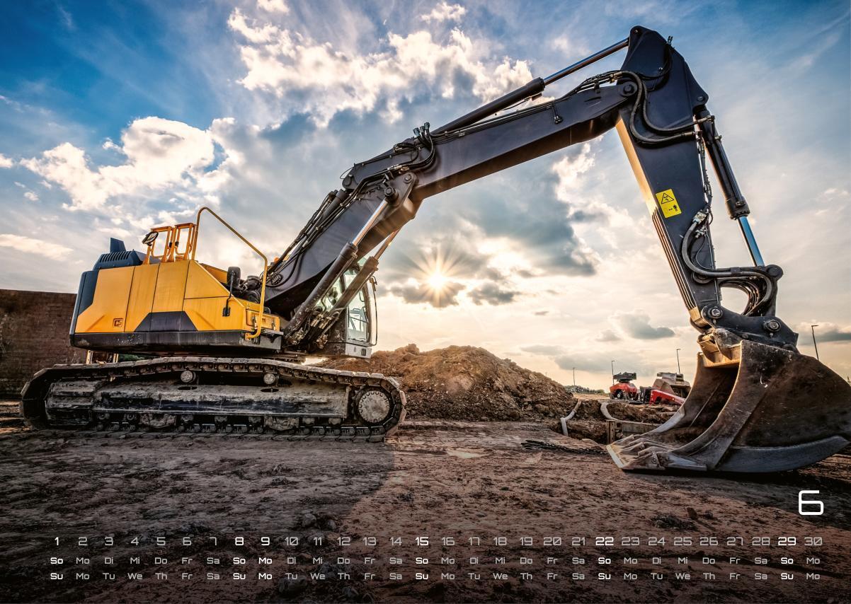 Bild: 9783986733841 | Baumaschinen - gigantische Bauhelfer - 2025 - Kalender DIN A3 | 15 S.