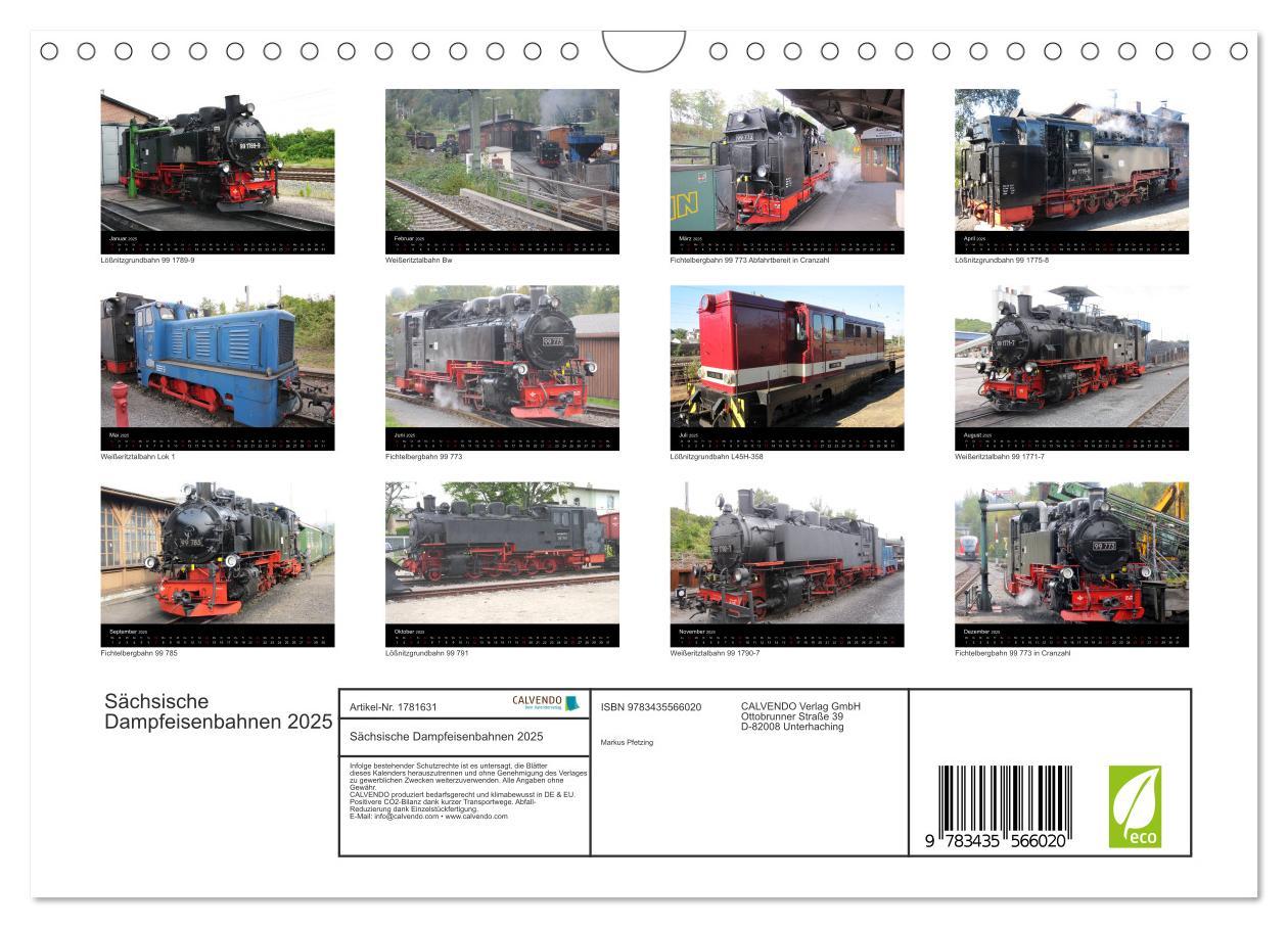 Bild: 9783435566020 | Sächsische Dampfeisenbahnen 2025 (Wandkalender 2025 DIN A4 quer),...