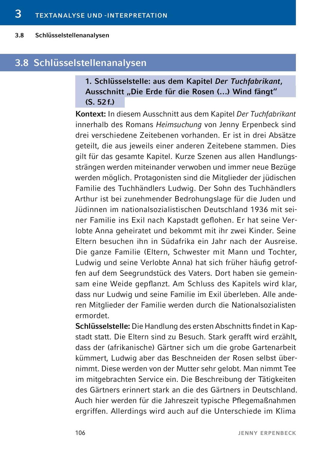 Bild: 9783804420984 | Heimsuchung von Jenny Erpenbeck - Textanalyse und Interpretation