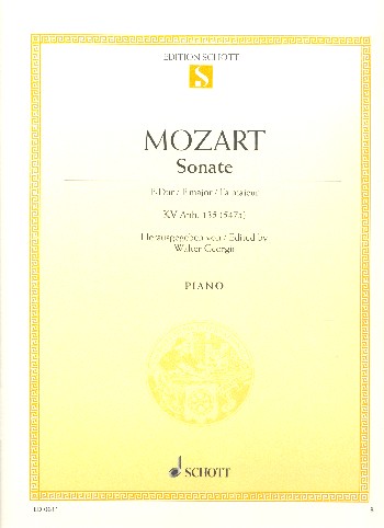 Cover: 9790001086097 | Sonate F Kv547A (Anh.135) | Wolfgang Amadeus Mozart | Buch