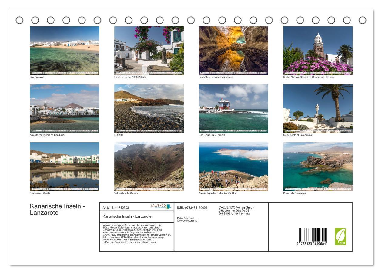 Bild: 9783435159604 | Kanarische Inseln - Lanzarote (Tischkalender 2025 DIN A5 quer),...