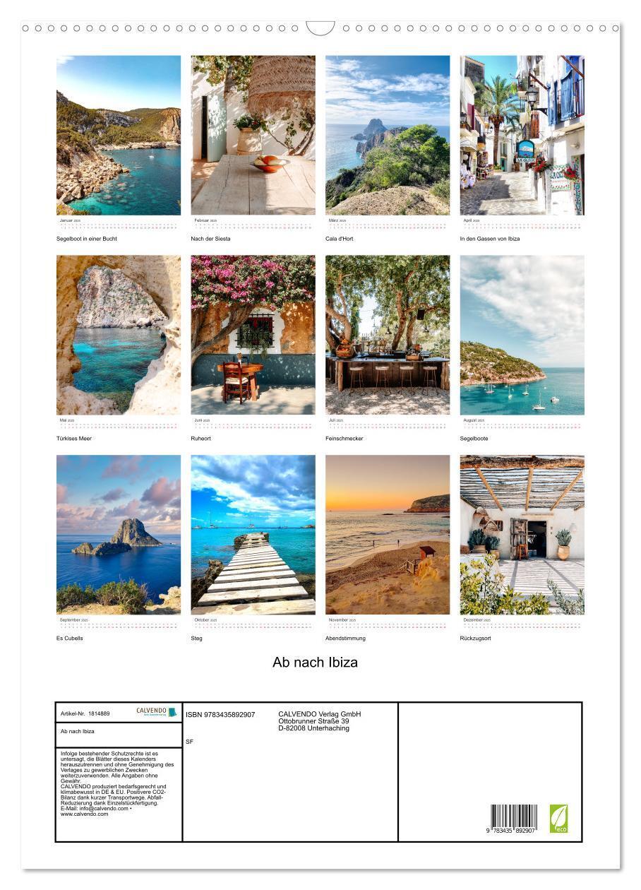 Bild: 9783435892907 | Ab nach Ibiza (Wandkalender 2025 DIN A2 hoch), CALVENDO Monatskalender