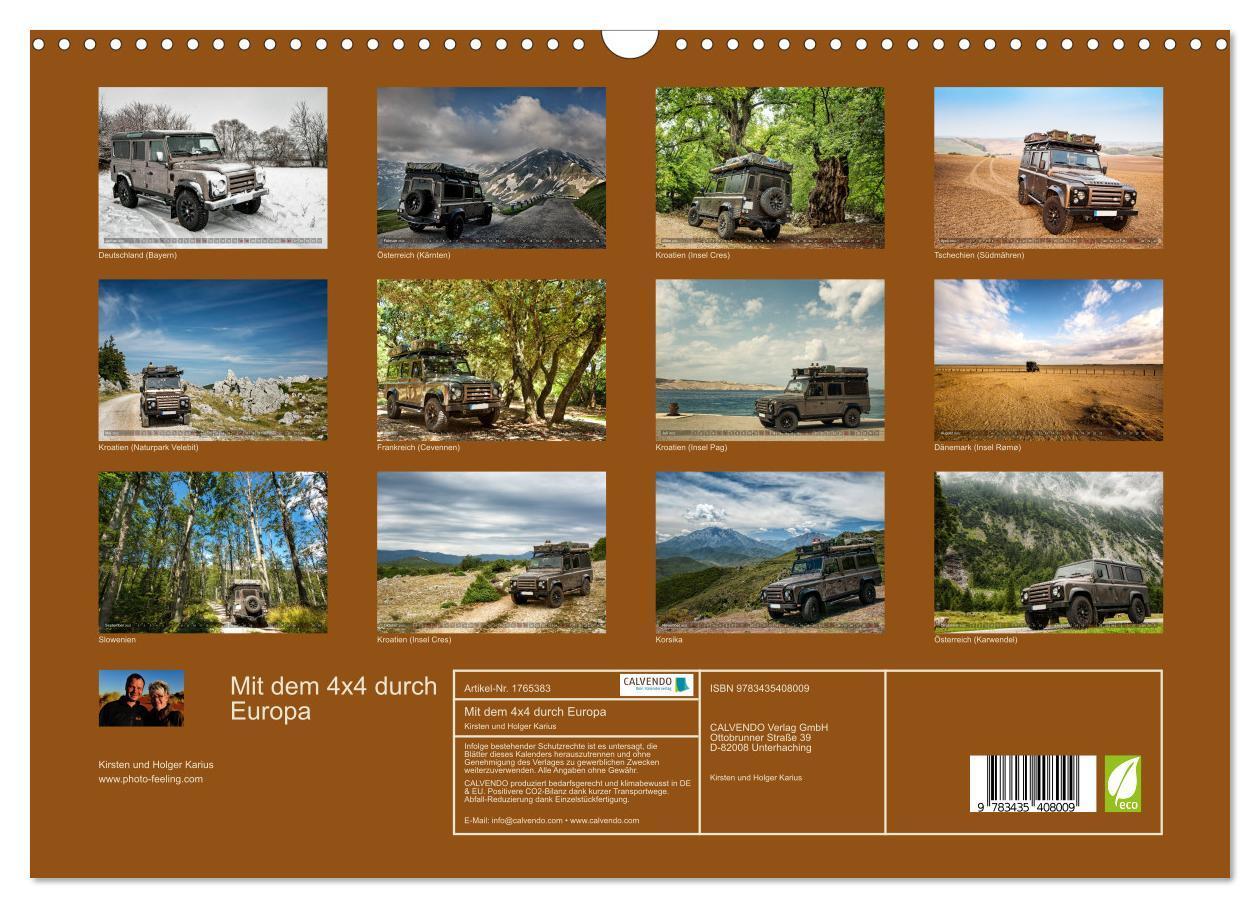 Bild: 9783435408009 | Mit dem 4x4 durch Europa (Wandkalender 2025 DIN A3 quer), CALVENDO...