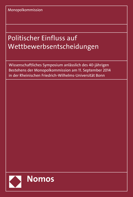 Cover: 9783848727193 | Politischer Einfluss auf Wettbewerbsentscheidungen | Monopolkommission