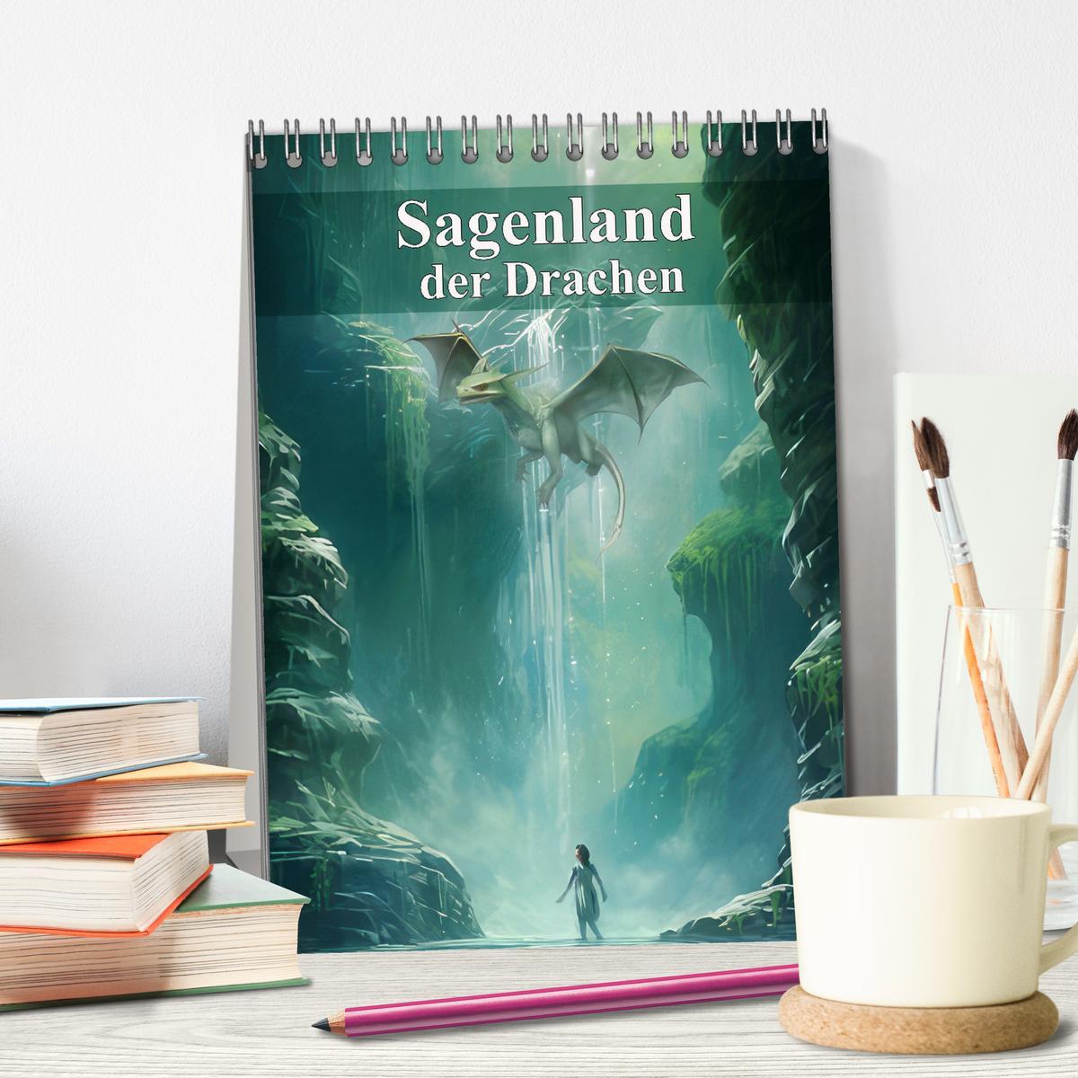 Bild: 9783435852475 | Sagenland der Drachen (Tischkalender 2025 DIN A5 hoch), CALVENDO...