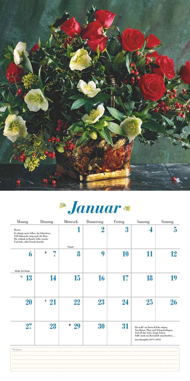 Bild: 4250809652832 | Blumenliebe 2025 - Broschürenkalender - Mit Gedichten - Format 30 x...