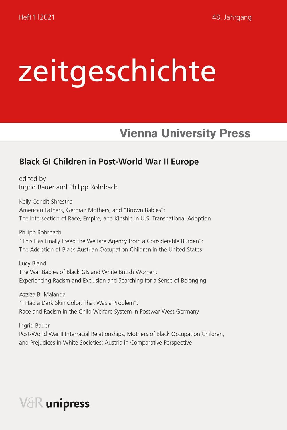 Cover: 9783847112839 | Black GI Children in Post-World War II Europe | Ingrid Bauer (u. a.)