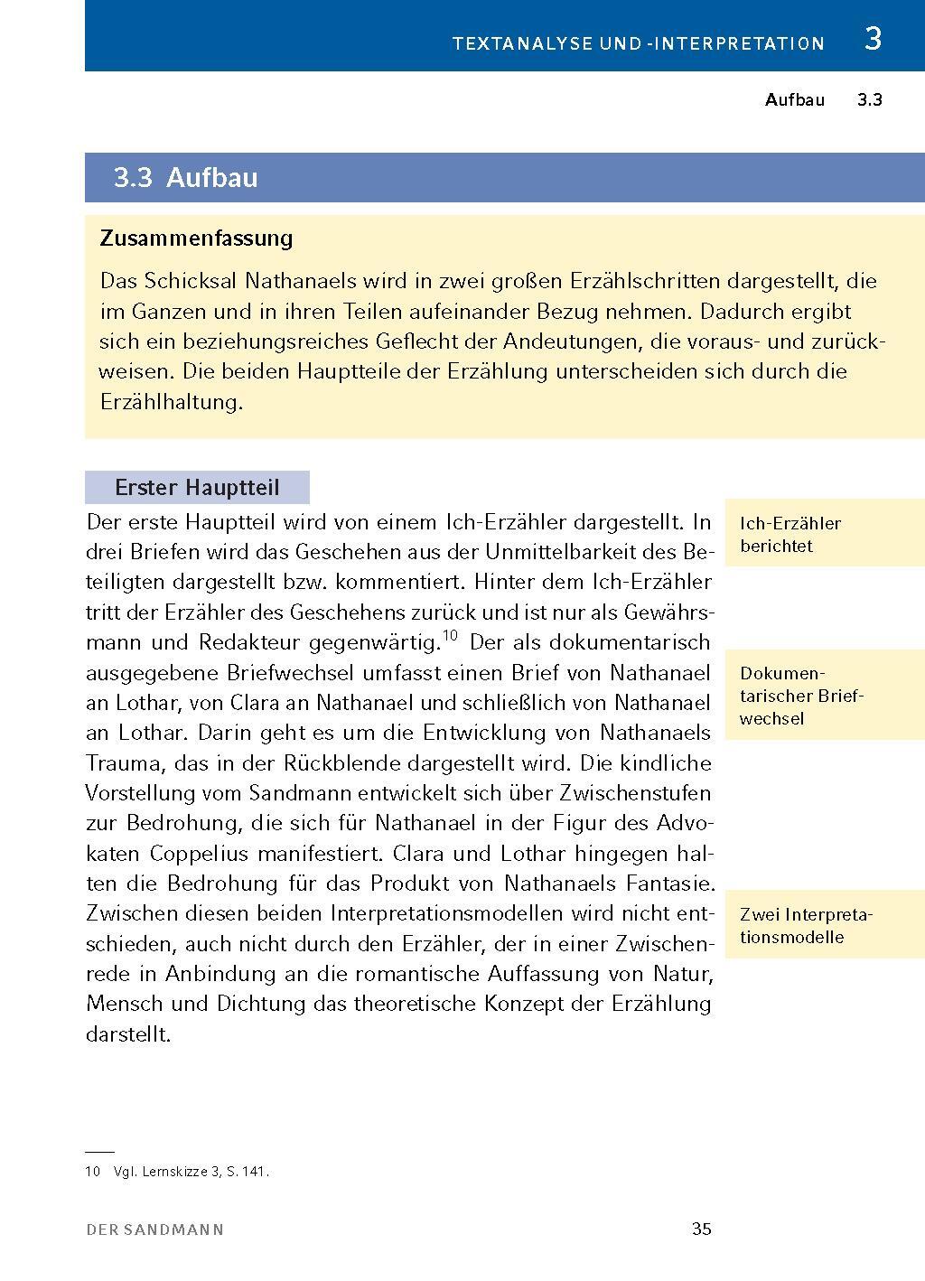 Bild: 9783804420724 | Der Sandmann - Textanalyse und Interpretation | Hoffmann | Taschenbuch