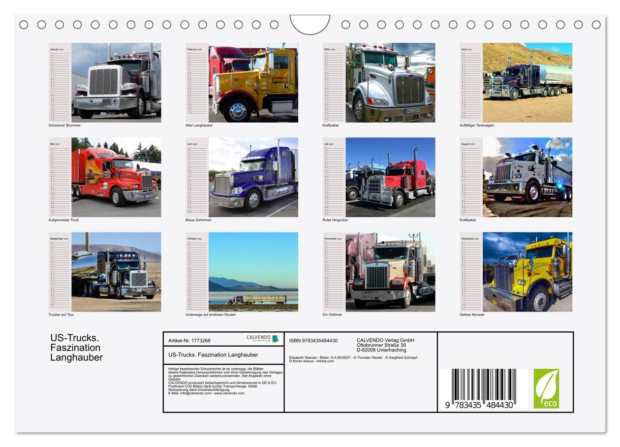 Bild: 9783435484430 | US-Trucks. Faszination Langhauber (Wandkalender 2025 DIN A4 quer),...