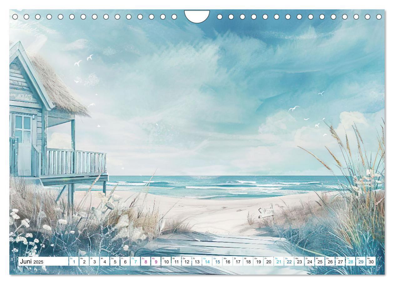 Bild: 9783457170335 | Strandträume in Aquarell (Wandkalender 2025 DIN A4 quer), CALVENDO...