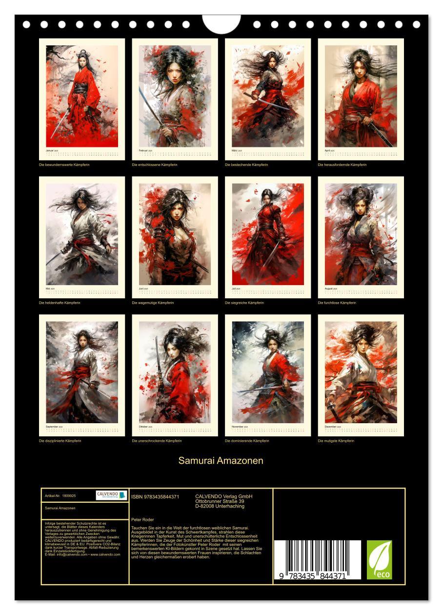 Bild: 9783435844371 | Samurai Amazonen (Wandkalender 2025 DIN A4 hoch), CALVENDO...