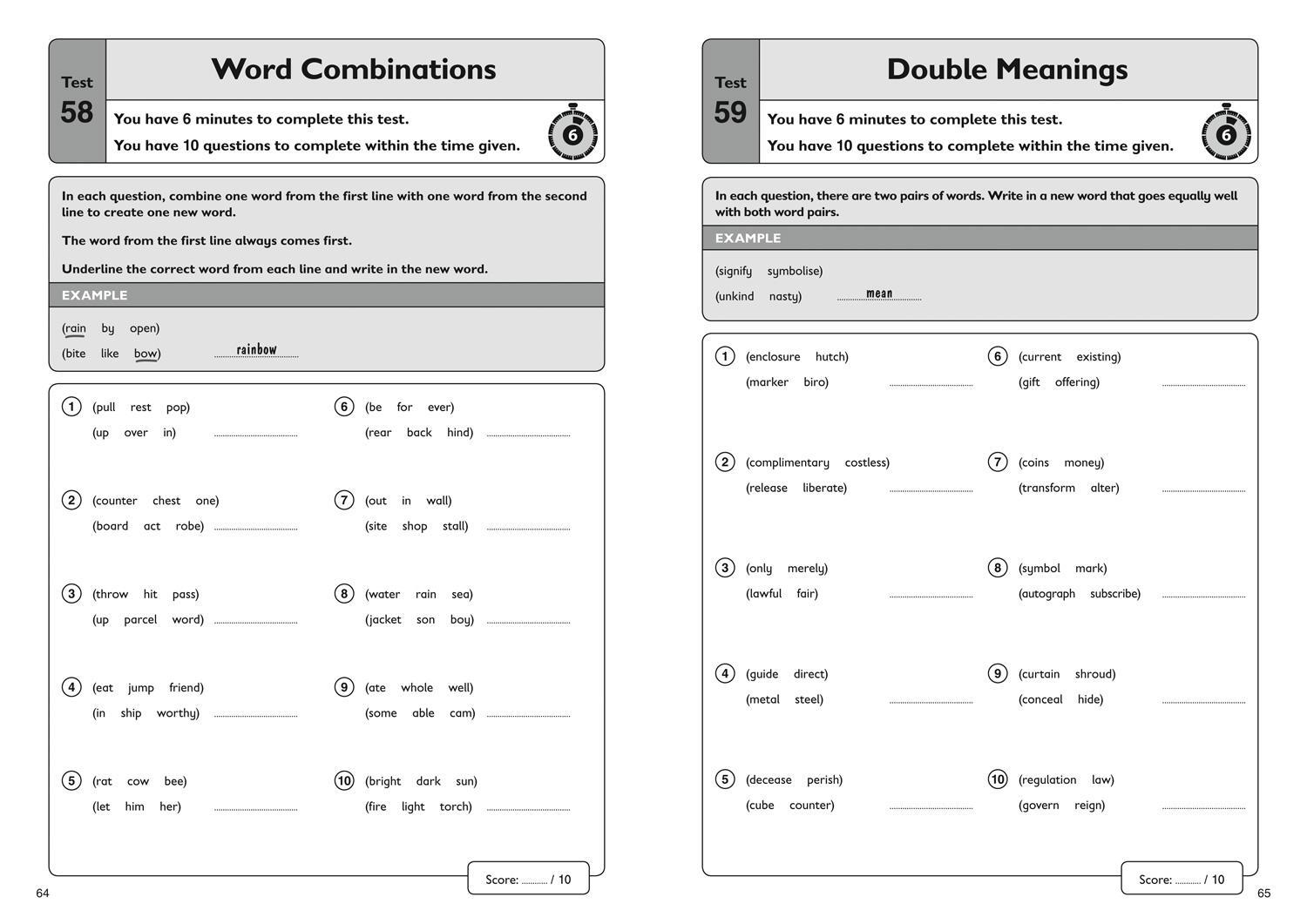 Bild: 9781844199129 | 11+ Verbal Reasoning Quick Practice Tests Age 9-10 (Year 5) | 11+