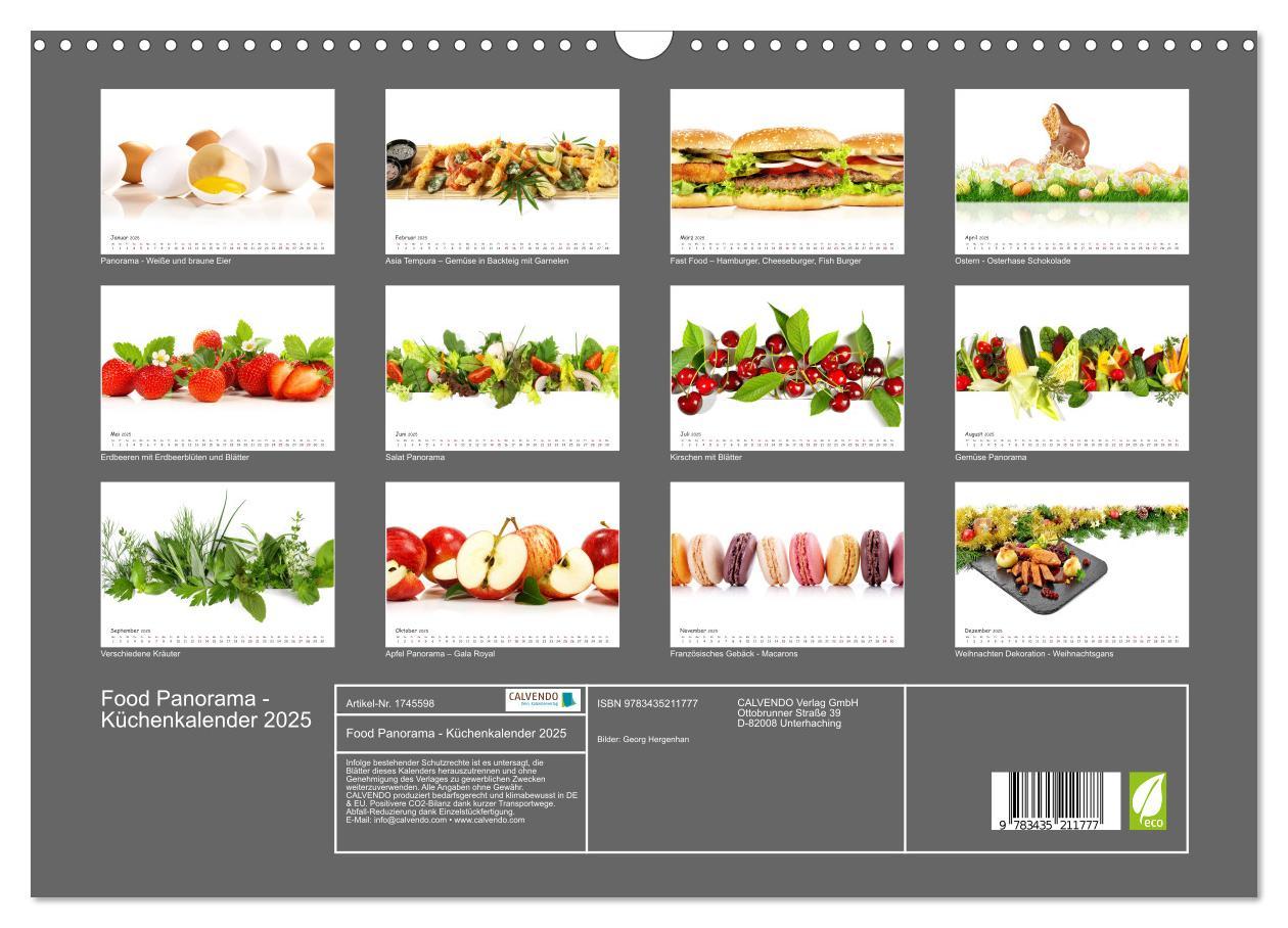 Bild: 9783435211777 | Food Panorama - Küchenkalender 2025 (Wandkalender 2025 DIN A3...