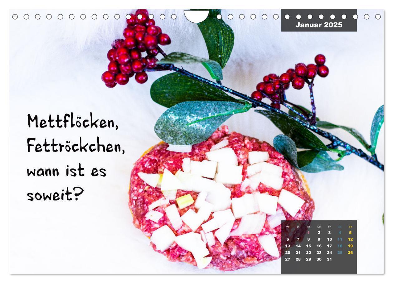 Bild: 9783435039470 | Mettkalender - Spread some more Mett (Wandkalender 2025 DIN A4...