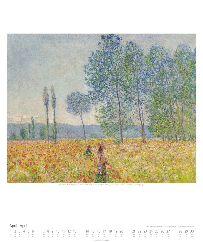 Bild: 9783839900178 | Claude Monet Kalender 2025 | Claude Monet | Kalender | Spiralbindung