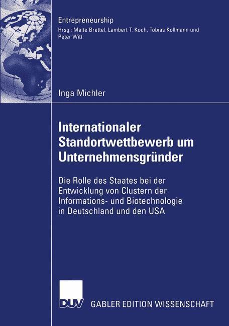 Cover: 9783835000995 | Internationaler Standortwettbewerb um Unternehmensgründer | Michler