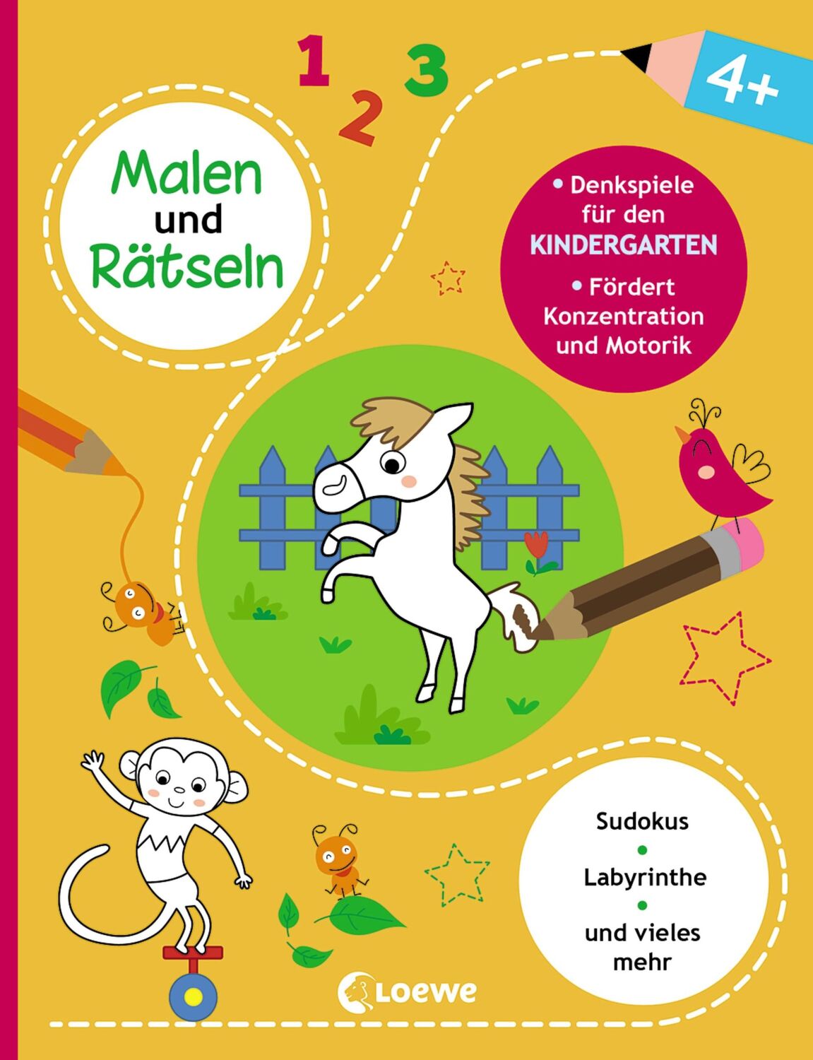 Cover: 9783743209893 | Malen und Rätseln - Denkspiele für den Kindergarten (4+) | Taschenbuch